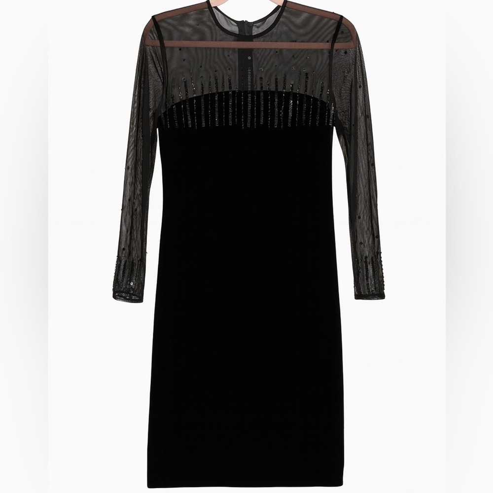 JR Nites by Caliendo Black Velvet & Sequin Dress Size 5
